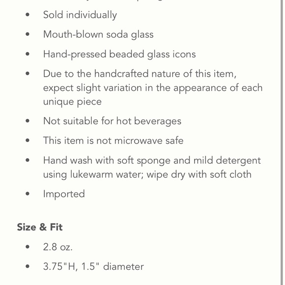 SPECIAL PRICING 🎁 Icon Shot Glass by Anthropologie - Picture 6 of 7